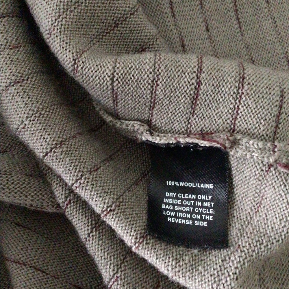Lafayette 148 Wool Cardigan Sweater Medium Ombre Burgundy Tan Sweater Career M - Picture 5 of 6